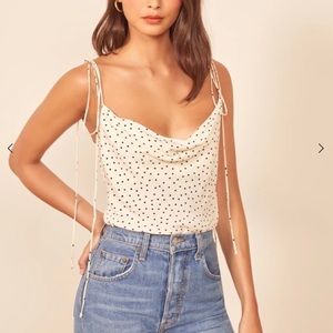 The Reformation Leah Top in Pepper